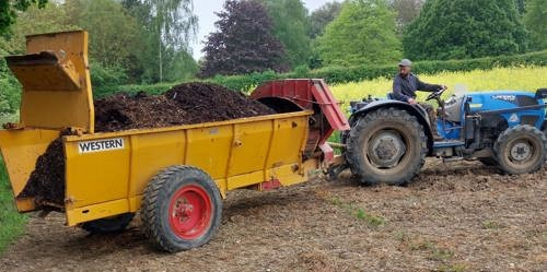 The first load of woodchip